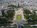 Blick auf Jardin Du Trocadero und Palais Chailot